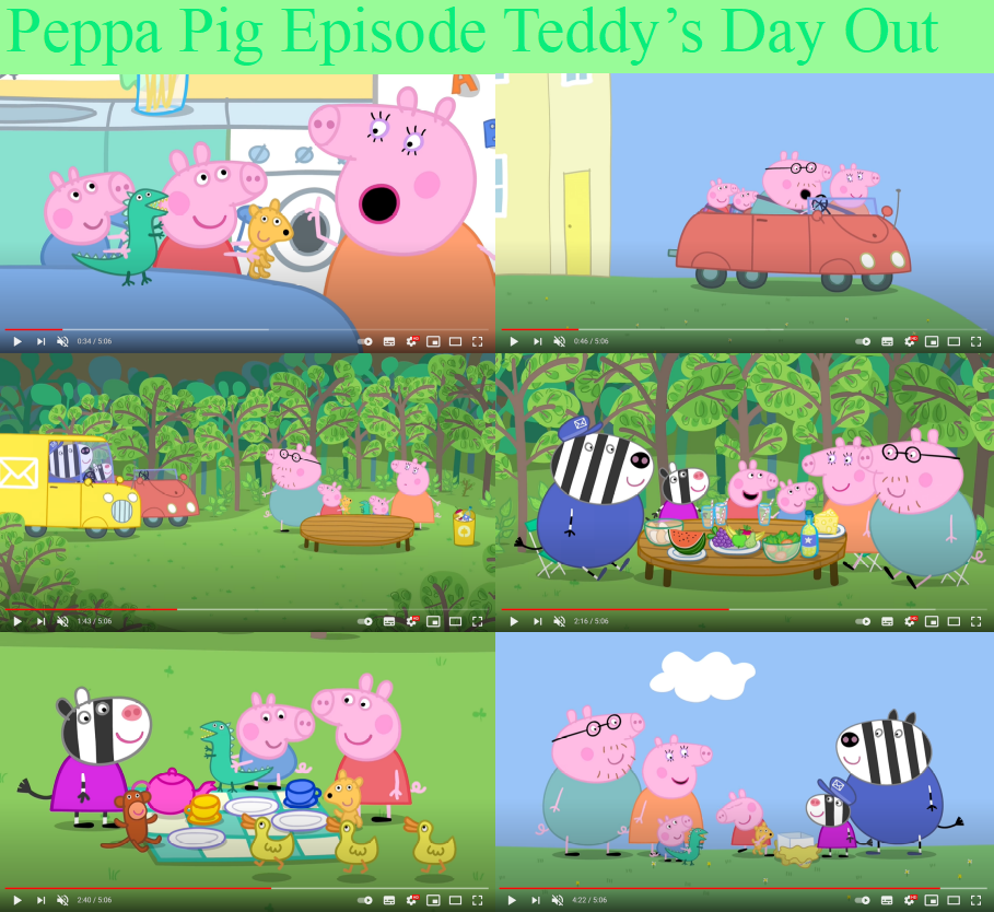 Teddy's day out peppa pig on sale