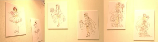 Autres essais de design pour la robe de mariée avec Chii et Sakura