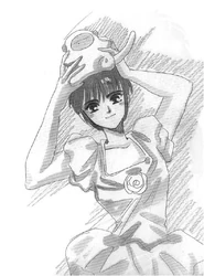 Crayonné de Hokuto et Minami, illustration pour le roman publié dans Shoten