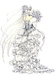Design de robe de mariée pour Chii vue de dos