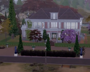 First floor front view of the Smith family home - in my Sims