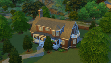 First floor front view of the Smith family home - in my Sims