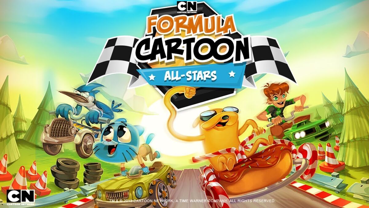 Race with Gumball and Finn in Formula Cartoon All-Stars