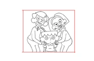 Photo-type family picture of Walt, Tiffany and Breehn