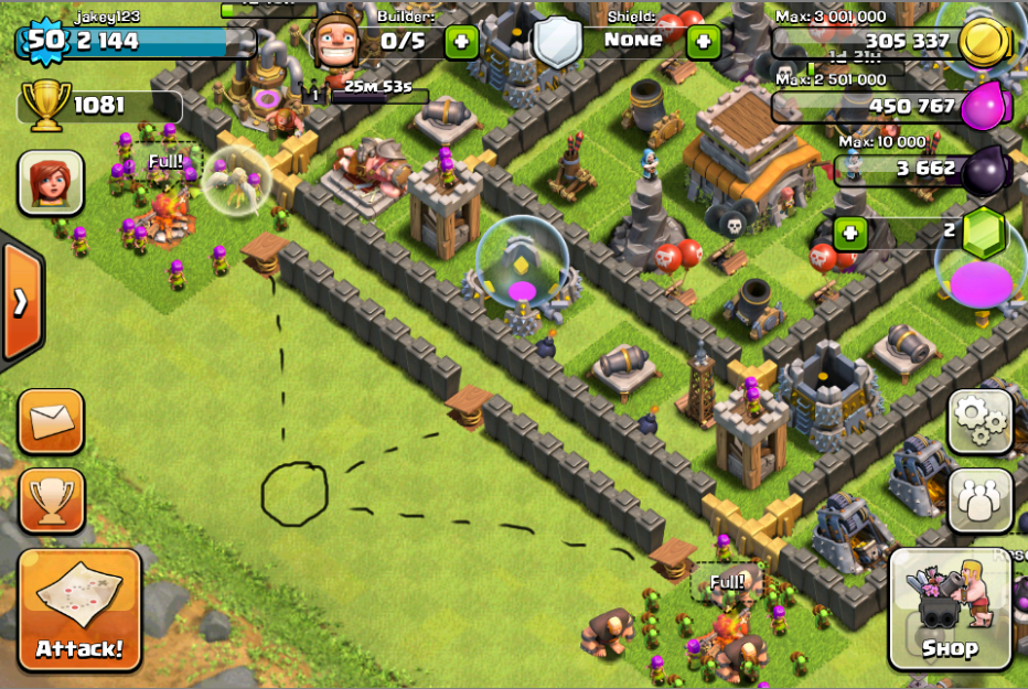 clash of clans fully upgraded