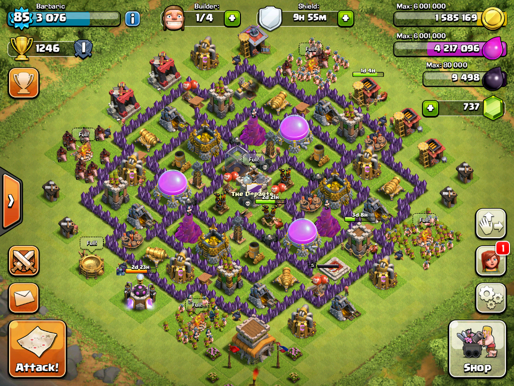 COC TH lvl 8  Clash of Clans Strategy