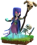 The Witch using her ability, summoning Skeletons