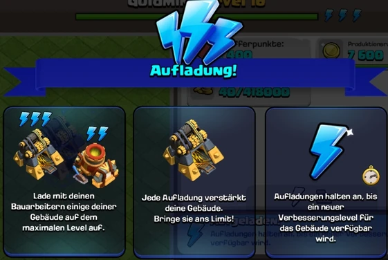 Aufladung Info