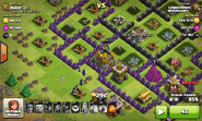 As time went on, my Barbarian King was gone, and my Giants all died. I'm now left with a Pekka that is tanking for my Wizards on the bottom (see the Archer Tower locked onto her)