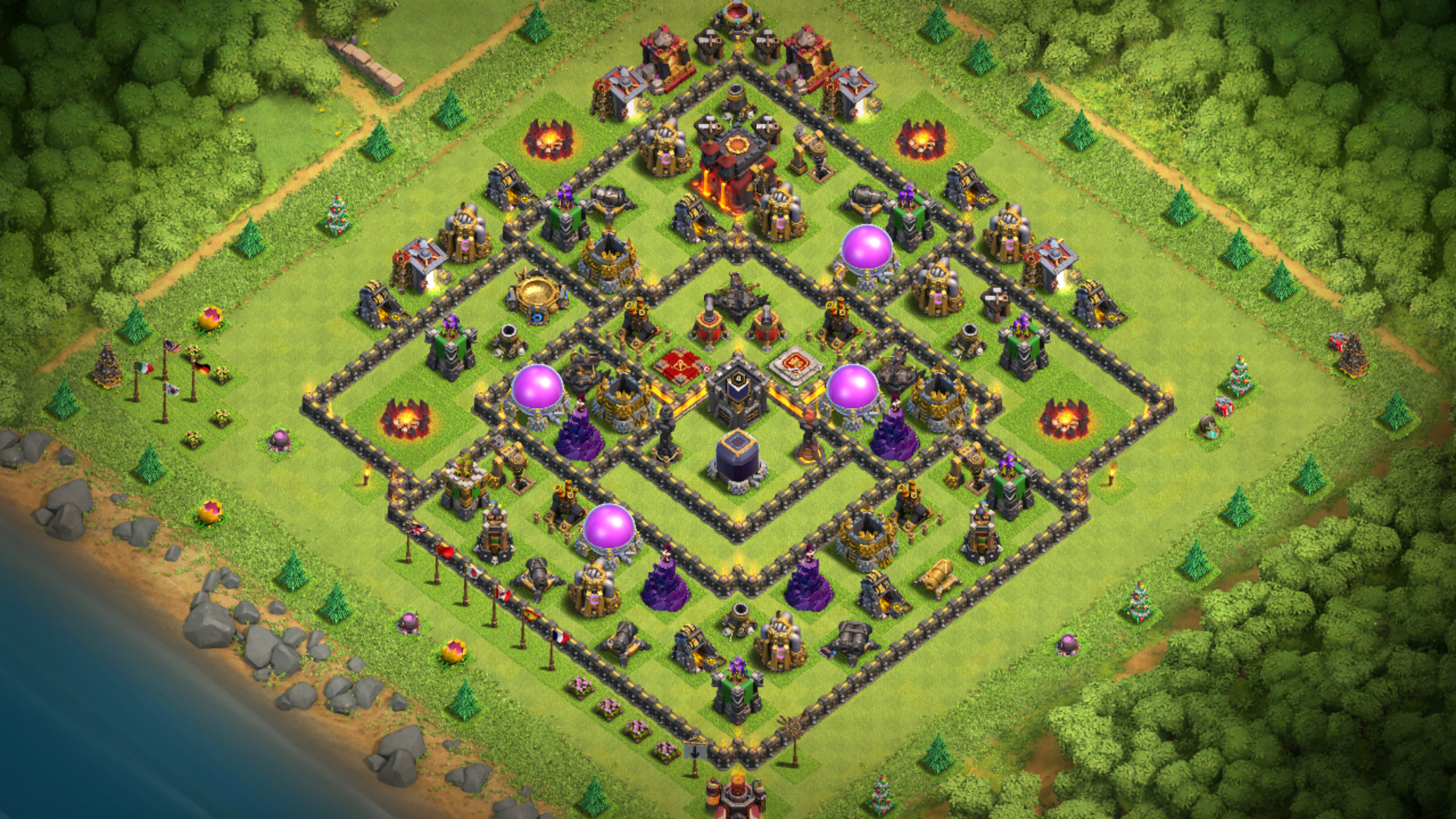 Clash Raider on Twitter: Clash of Clans ~ Town Hall 8 (TH8) Hybrid Base  Layout  Best TH LVL 8 Defense Strategy    / X