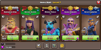 Hero Hall UI