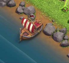 Boat on home village