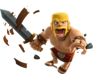 A Barbarian breaking through wood