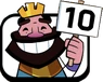 King with 10 sign