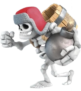 Giant Skeleton with red ushanka.