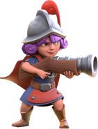 A Musketeer aiming with her musket.