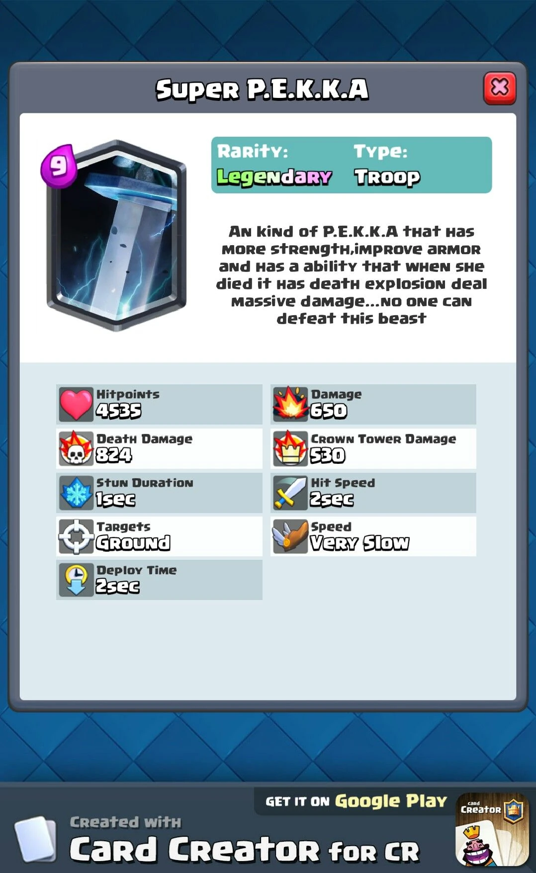 User blog:A Plasma Monkey Fan/Super P.E.K.K.A. | Clash Royale Wiki