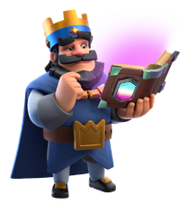 King holding Magic Item