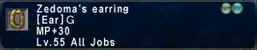 Zedoma S Earring Classic Ffxi Community Fandom
