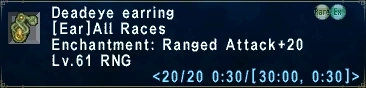 Deadeye Earring Classic Ffxi Community Fandom
