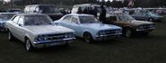 Three Ford Cortina Mark IIIs