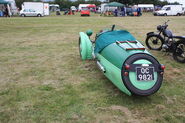 A Morgan 3 wheeler with a twin cylinder V engine