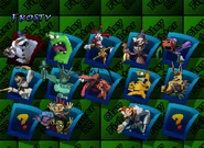 The character selection screen.