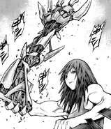 Forma Humana.png (226 kB) Defendiendose del ataque de el Destructor con el antebrazo.