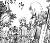 Isley, Rigardo and Dauf with their Claymore uniforms