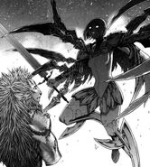 Partially Awakened Clare fighting Rigardo (Manga)