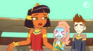 Cleo asks people to eat her head in the episode "Team Building"