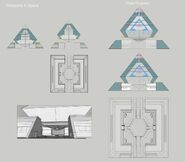 Orthographic layouts of the Pyramids, via his Instagram[3]