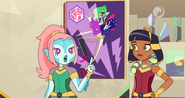 Akila puts up a poster of Zedge in her room in the show's 15th episode