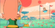 Akila and the mine field in the episode "Team Building"