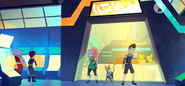 Akila, Khensu, and Brian enter the arcade