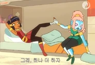 Akila elevates Cleo's foot.png (297 KB) Akila elevates Cleo's foot in the episode "Team Building"