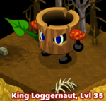 King Loggernaut Who ever thought a leaf was a good weapon?