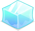 An Ice cube! (Replaced food)