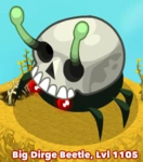 Big Dirge Beetle Now where did he find a skull that big?