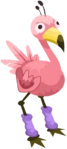 Flamingogo A flamingo in leg scrunchies? I came to slay monsters not clowns!