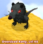 Oversized Ratty Your heroes don't really want to eat rat meat for a week.
