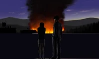 BatesEnd.png (382 KB) Alyssa and Alex watch the research lab burn.