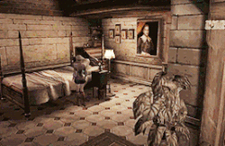 Fiona hiding under a bed.