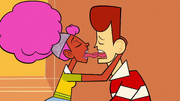Harriet and JFK Kissing