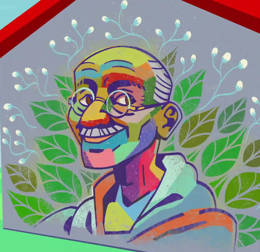 Gandhi jayanti Drawing || Shayri on Gandhiji || Gandhi Jayanti Poster -  YouTube