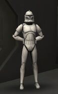 A Clone Trooper above Geonosis