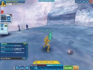 The odd lab like area, the Gundark is inside the red shield