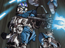 A-13 Ember and his brothers attacking the droids