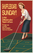 Shuffleboard Sunday! Poster