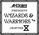 Wizards & Warriors: Chapter X (1990, GB) In-Credit